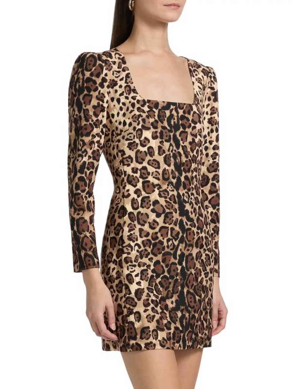 Saloni Shree Short Double Crepe Dress in Cheetah Gradient US 10